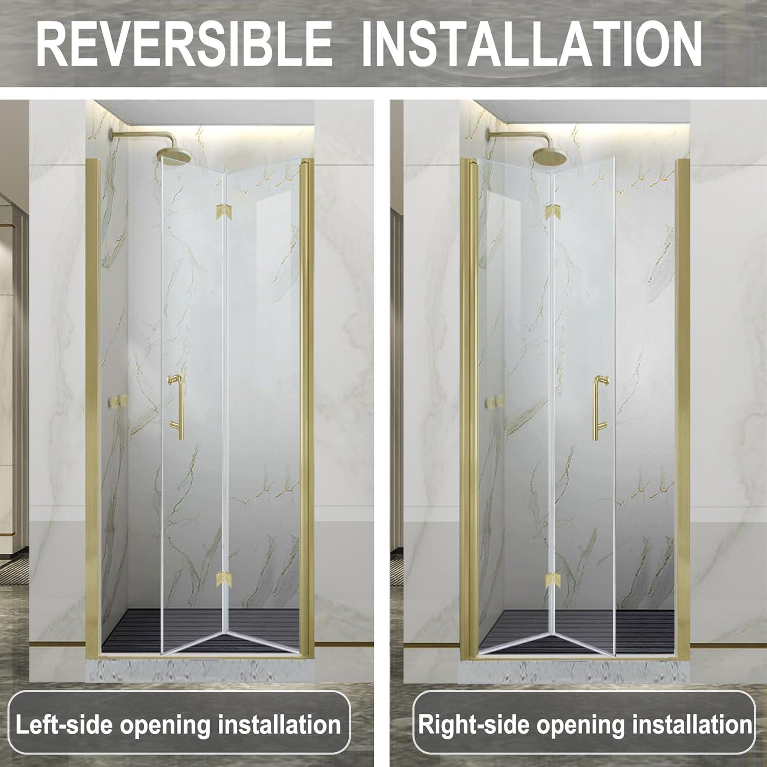44-48 in.W x 72 in.H Semi-Frameless Sliding Shower Door Clear SGCC Tempered Glass.