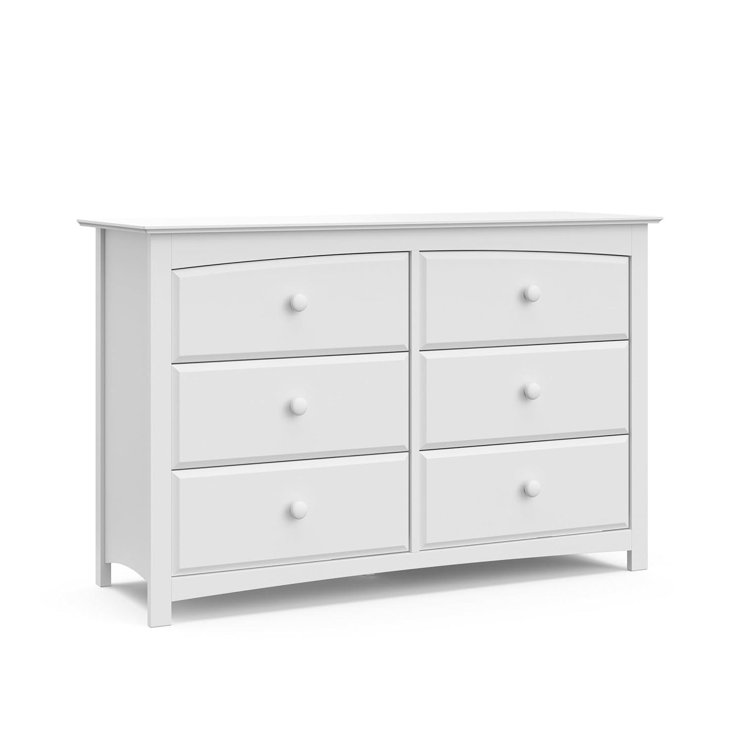 Kenton Classic White 6-Drawer Nursery Dresser with Safety Stops