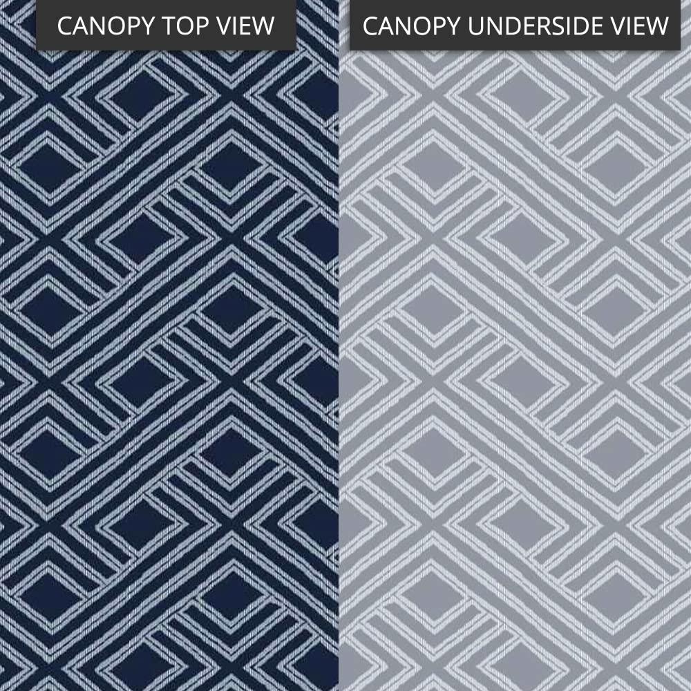 Garden Winds Universal Replacement Canopy Top Cover for Pergola Structures - Standard 350 - Midnight Trellis