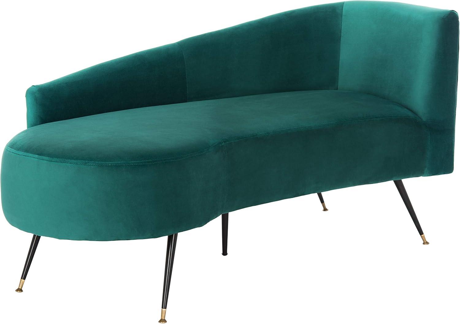 SAFAVIEH Evangeline Parisian Settee Emerald / Black