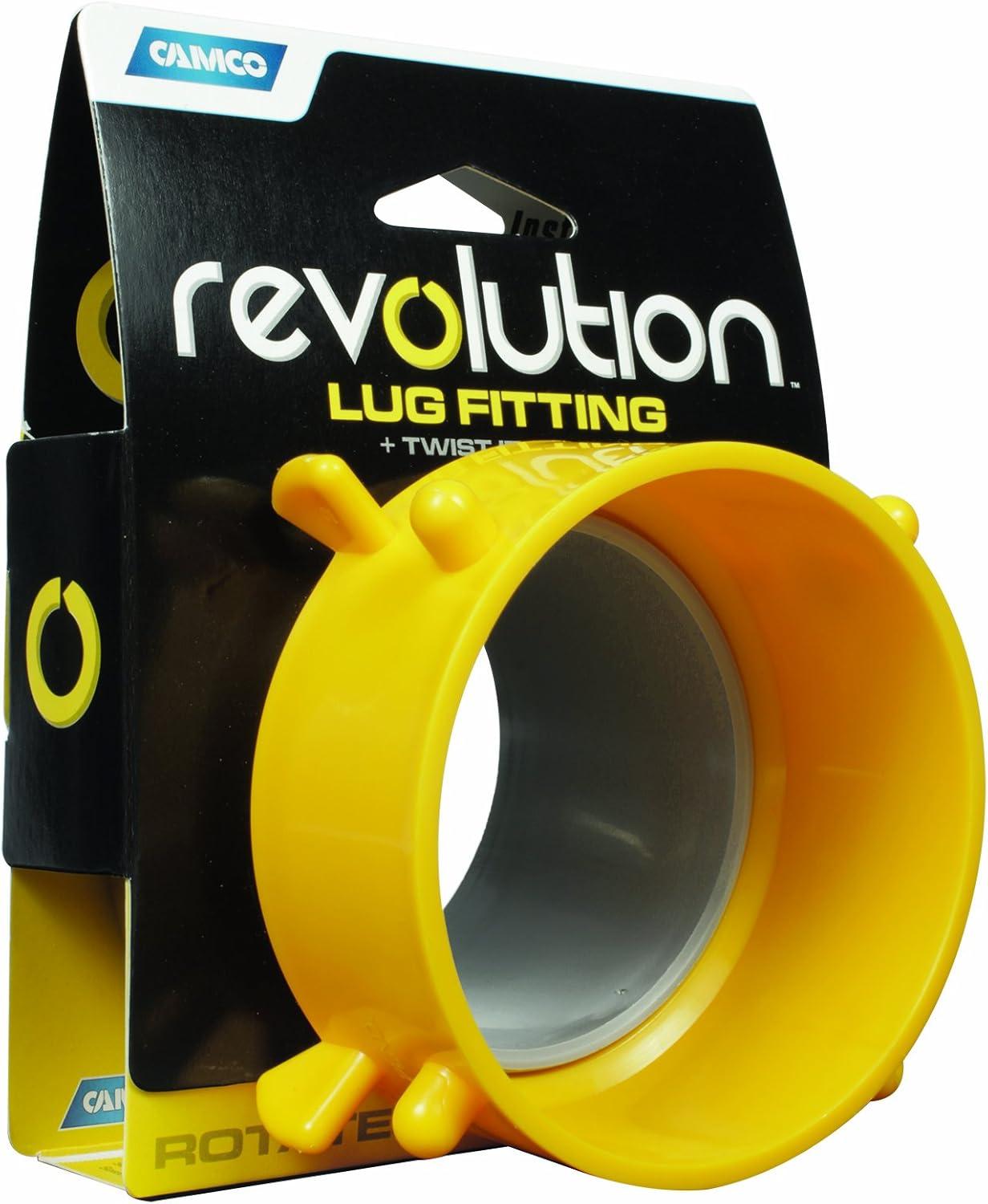 Yellow PVC Revolution Lug Fitting with Twist Clamp