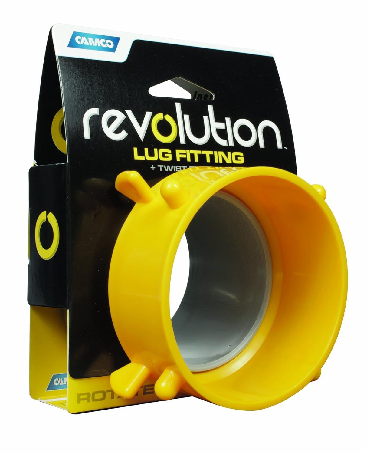 Yellow PVC Revolution Lug Fitting with Twist Clamp