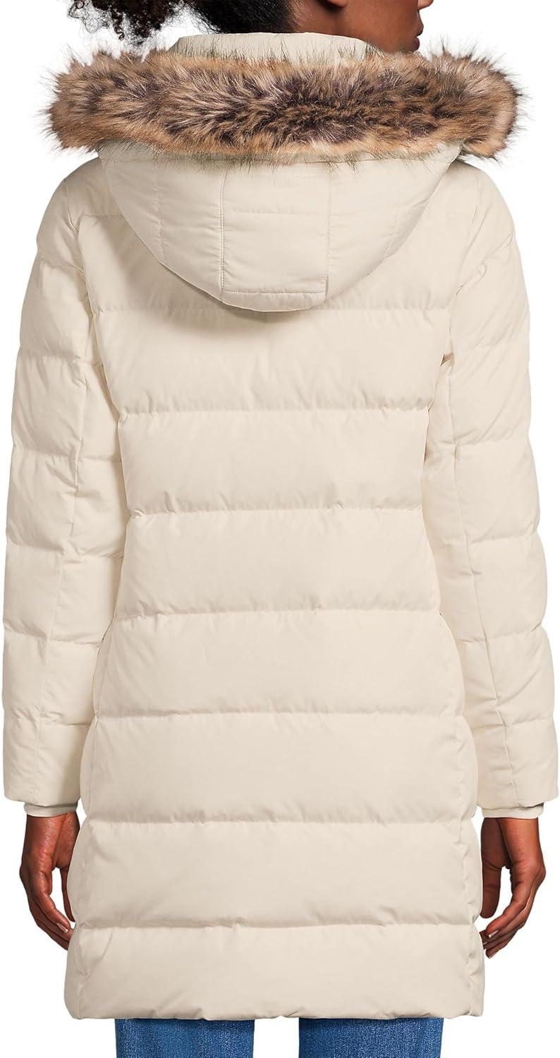 Lands' End Women's Max 600 Down Puffer Coat - X Large - Ivory Pearl