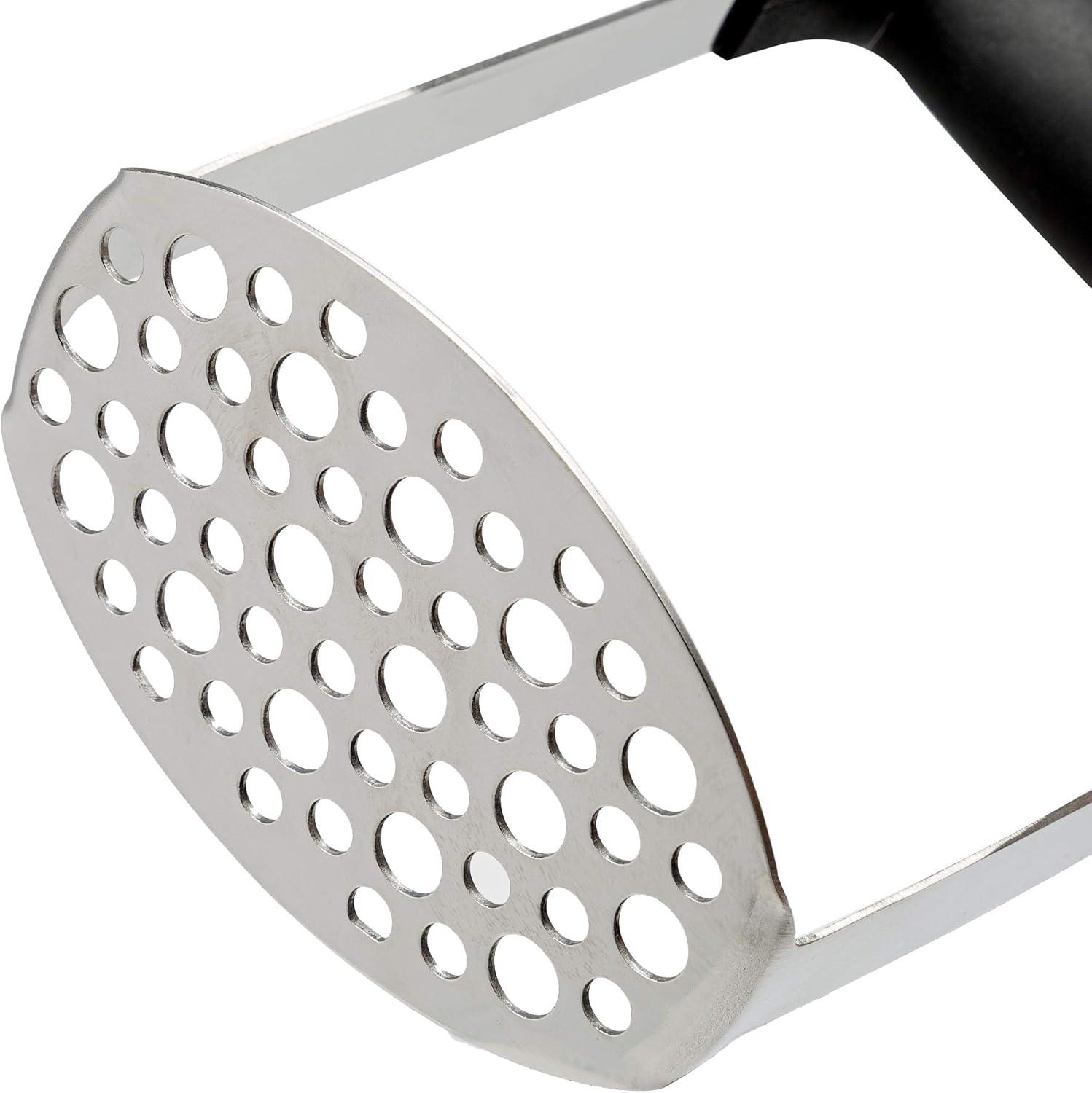 Heavy Duty Stainless Steel Potato Masher with Ergonomic Handle