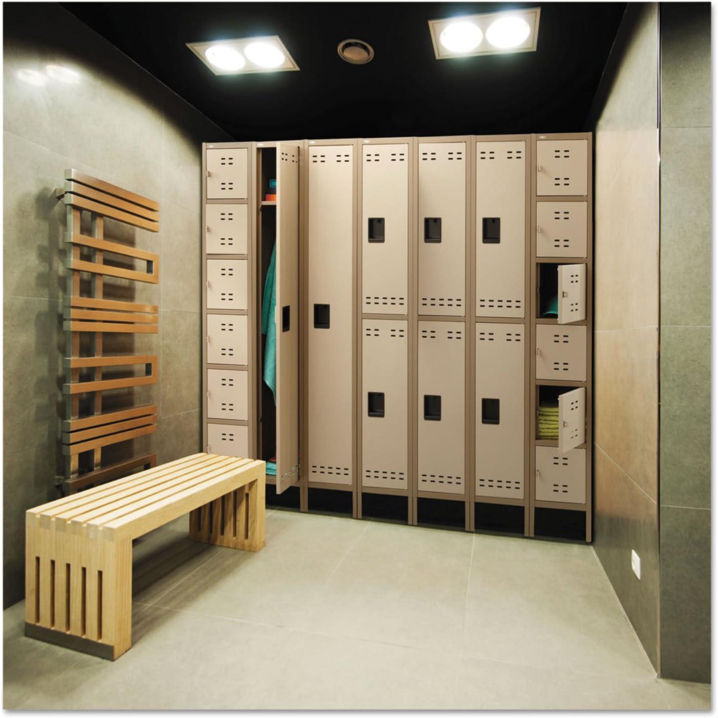 Two-Tone Tan Heavy Gauge Steel 6-Door Office Locker