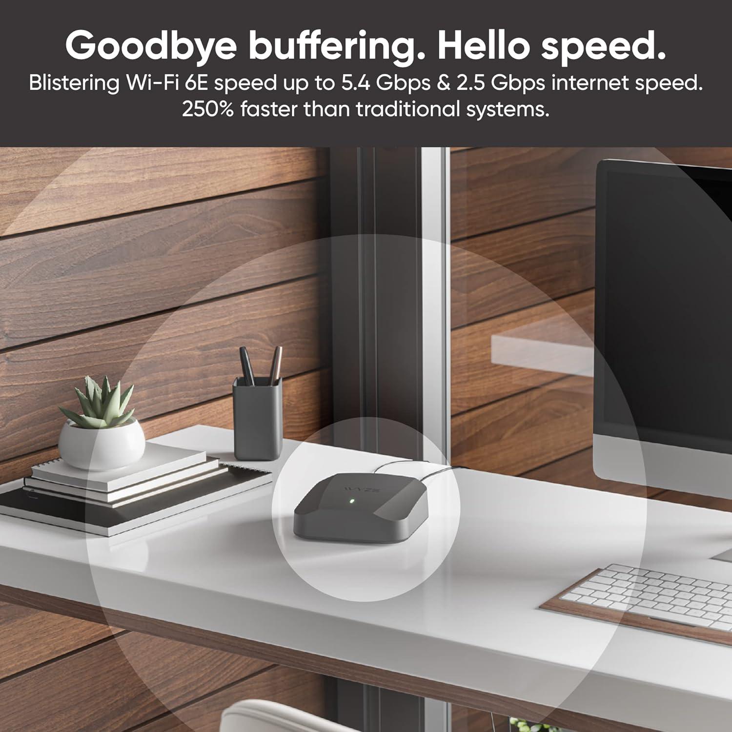 Restored Wyze Wi-Fi 6E Mesh Router Pro Tri-Band - WF6ETBMR (A-Grade) (Refurbished)