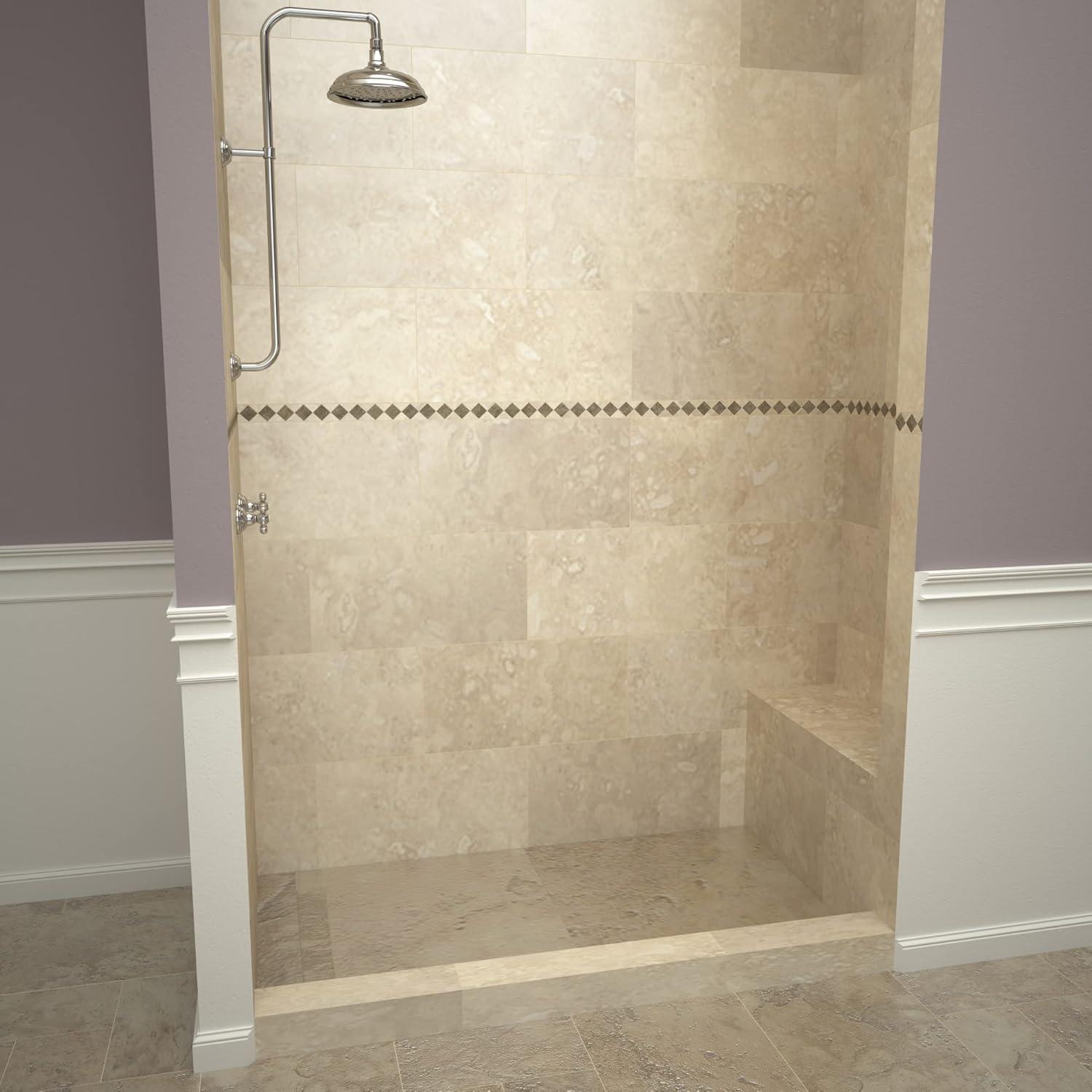 Tile Redi Rt4860l-Rb48-Kit Base'n Bench 72" X 48" Rectangular Shower Base - Tileable