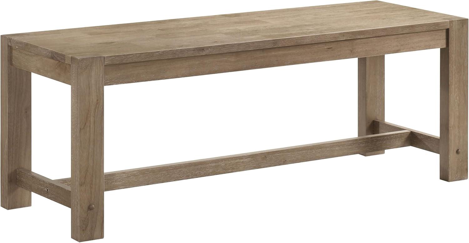 Scottsdale Wood Trestle Base Dining Bench Washed Brown