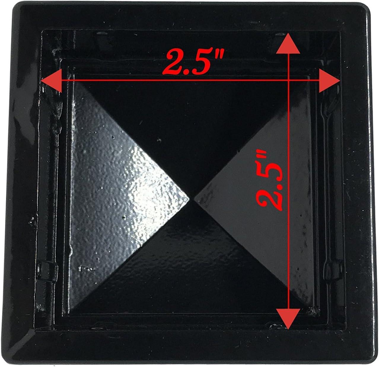 Black Aluminum 2.5" x 2.5" Ball Top Post Cap