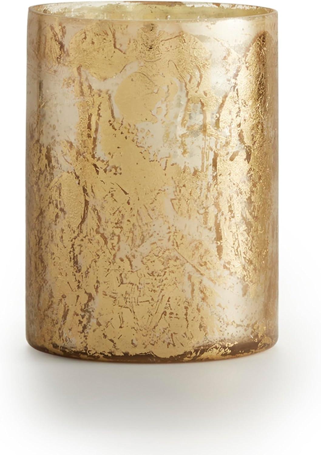 Golden Flecked Mercury Glass Scented Soy Candle Jar