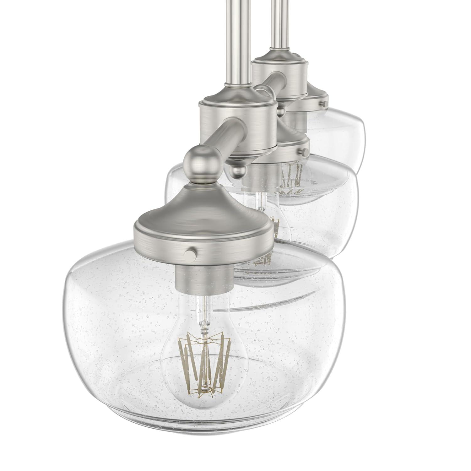 Saddle Creek 3 - Light Kitchen Island Linear Schoolhouse Chandelier