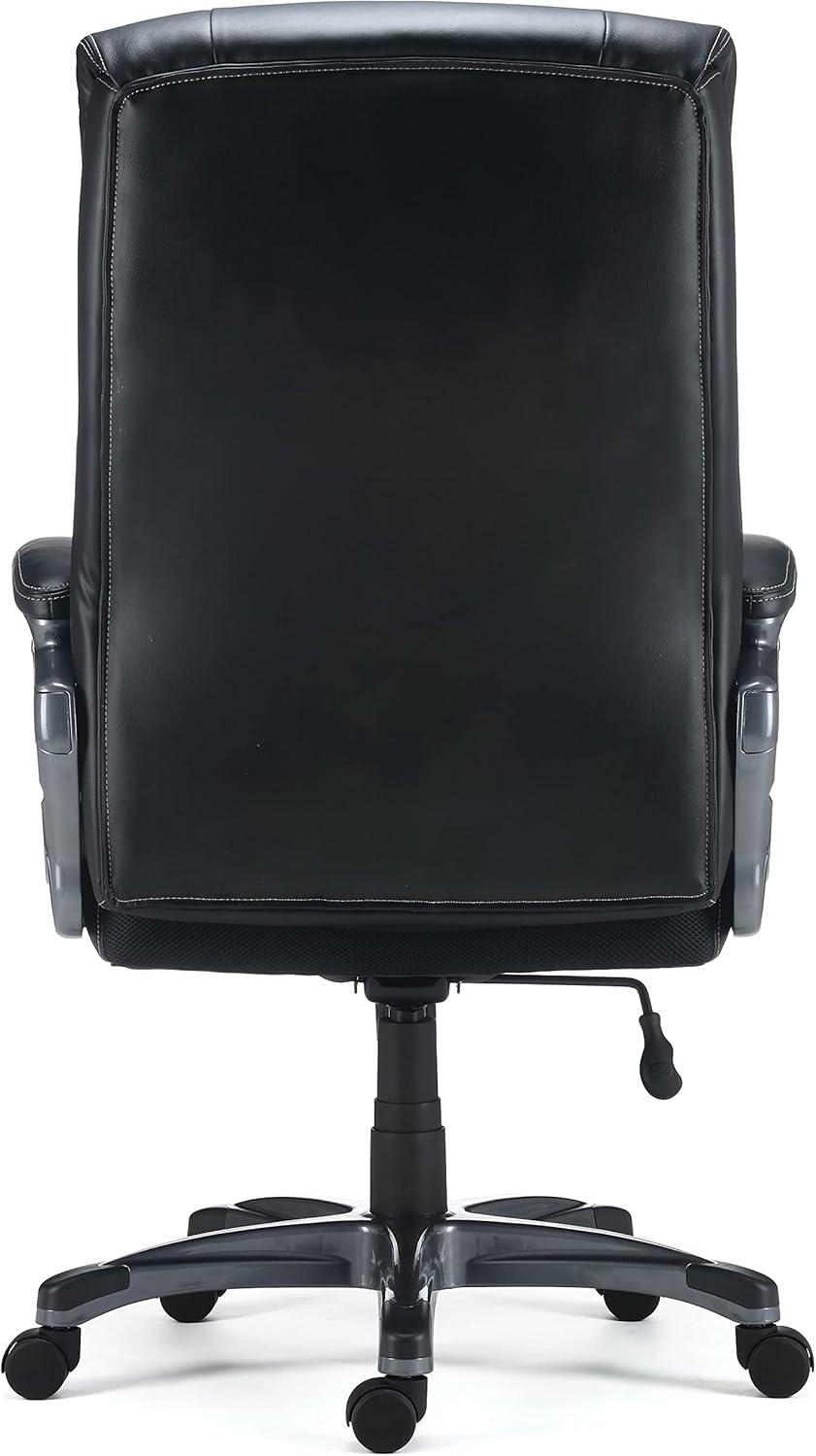 Black Bonded Leather Big & Tall Executive Office Chair