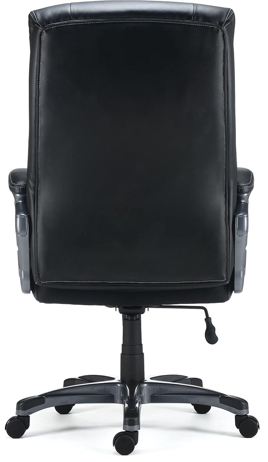 Black Bonded Leather Big & Tall Executive Office Chair