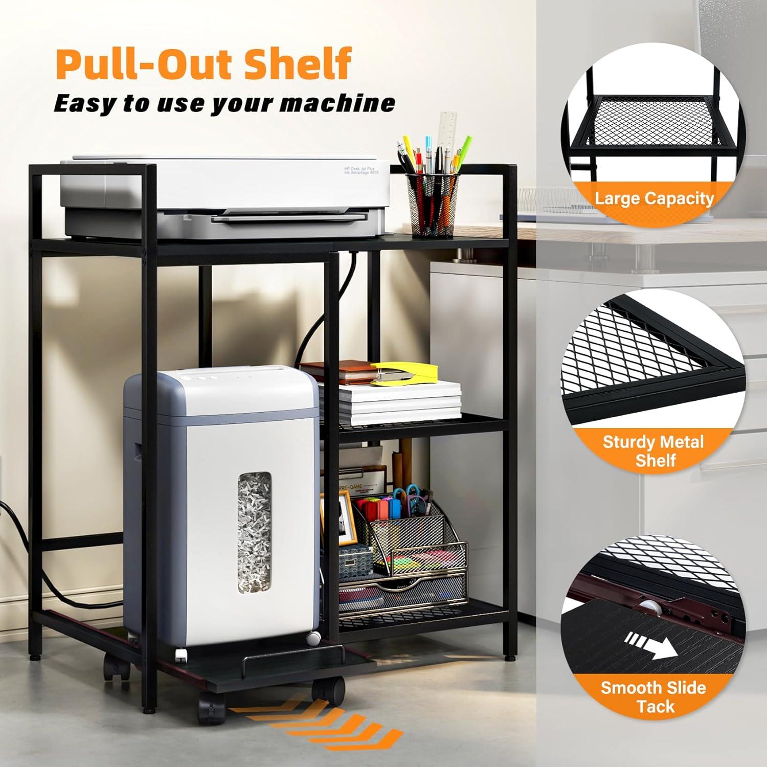 TC-HOMENY 28'' H x 23.5'' W Printer Stand