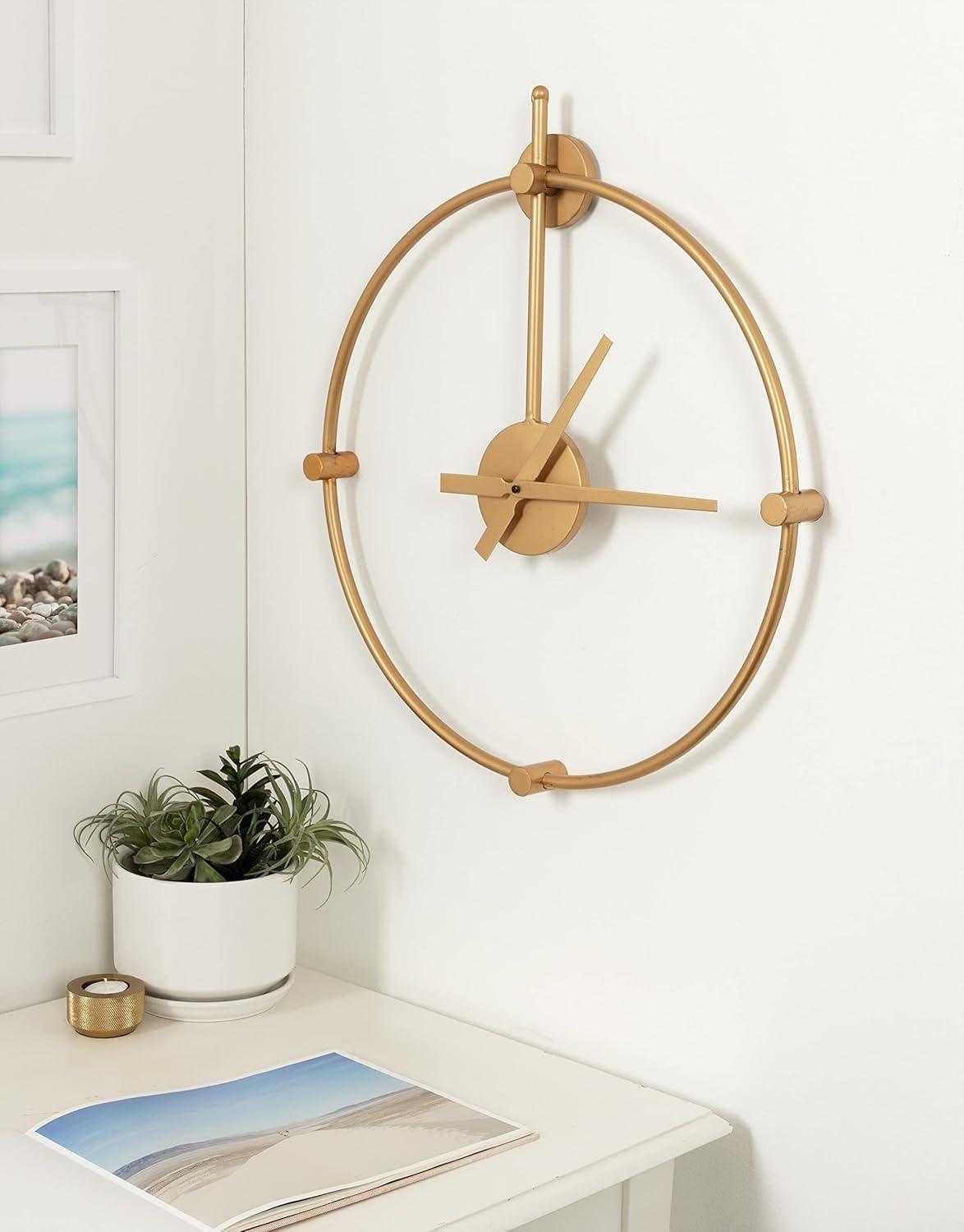 Kate and Laurel Lidor Metal Wall Clock