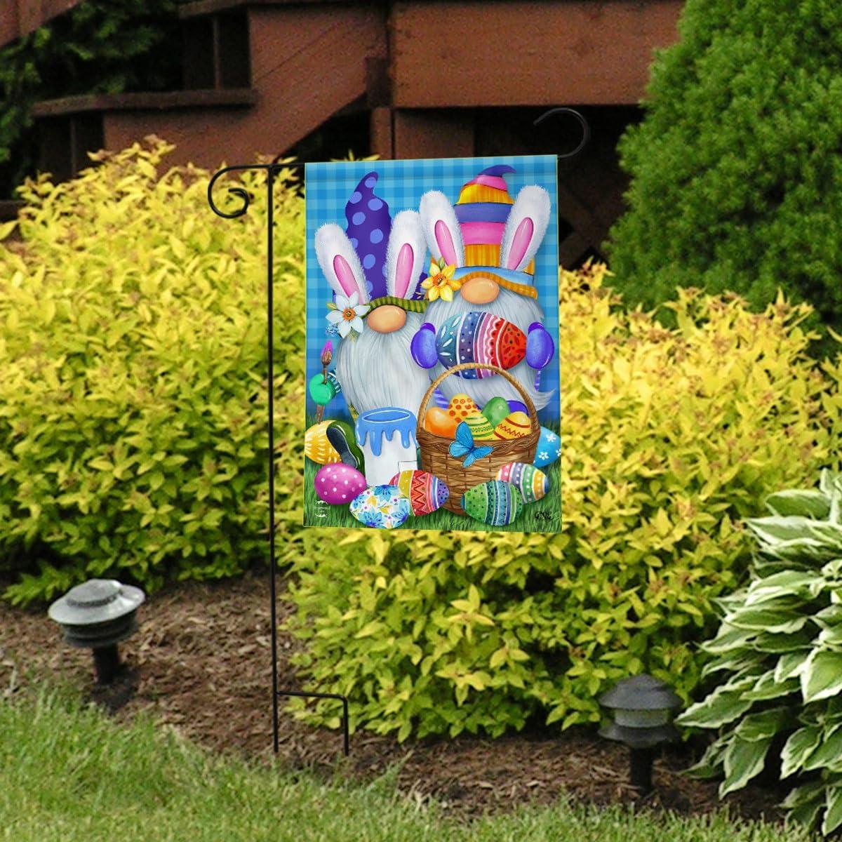 Easter Gnomes Holiday Garden Flag 18" x 12.5" Briarwood Lane
