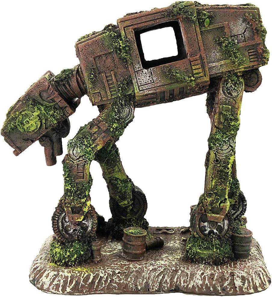 Mossy Imperial Walker Resin Aquarium Ornament