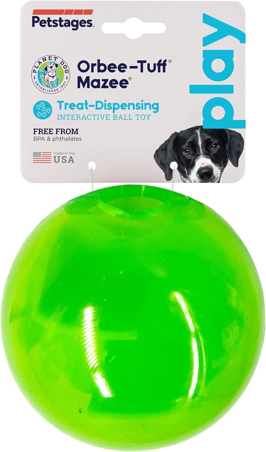 Planet Dog Orbee-Tuff Mazee Interactive Puzzle Dog Toy, Green, One-Size