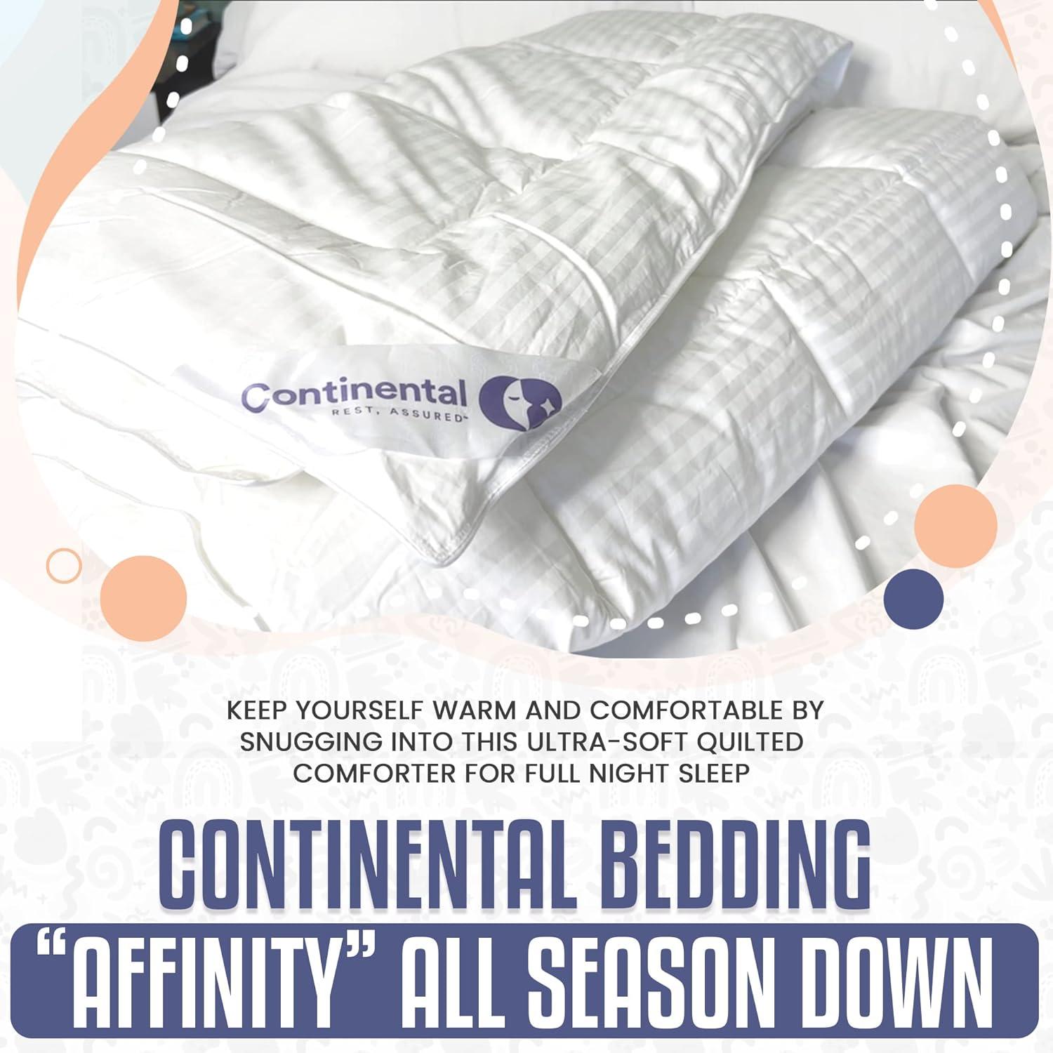 Continental Bedding Affinity All Season Down Alternative Duvet Insert Comforter Twin Size