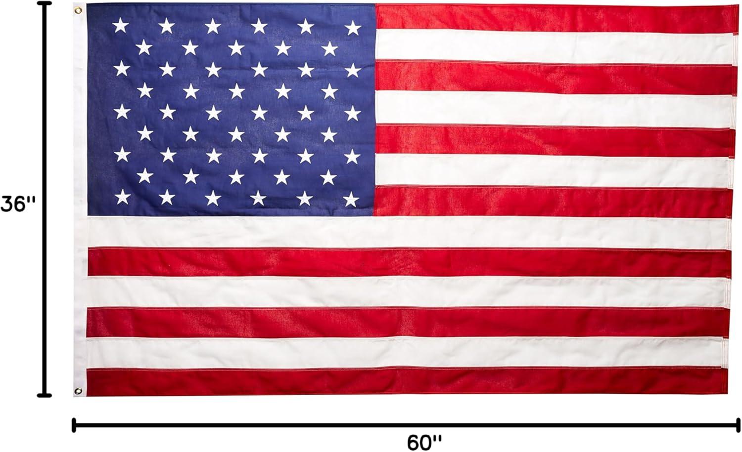 3' x 5' Patriotic American Flag with Brass Grommets