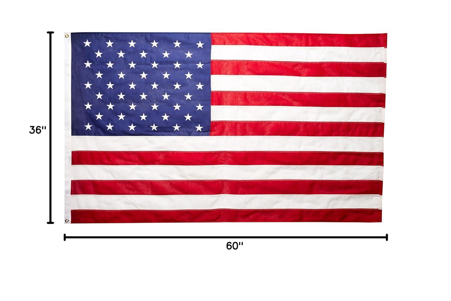 American Flag 3ft x 5ft Valley Forge Koralex II 2-Ply Sewn Polyester