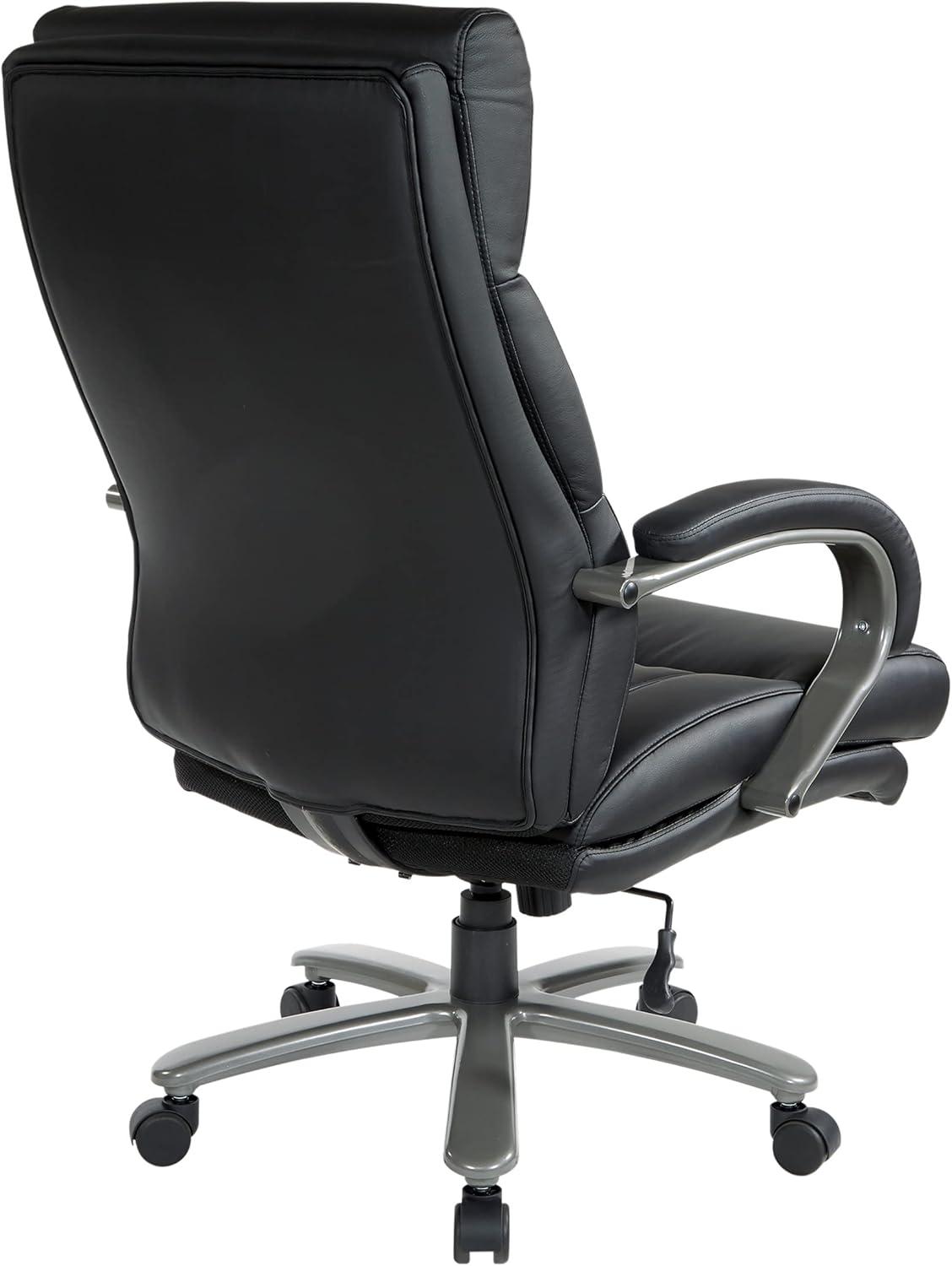 Big and Tall Executive Chair in Black Bonded Leather