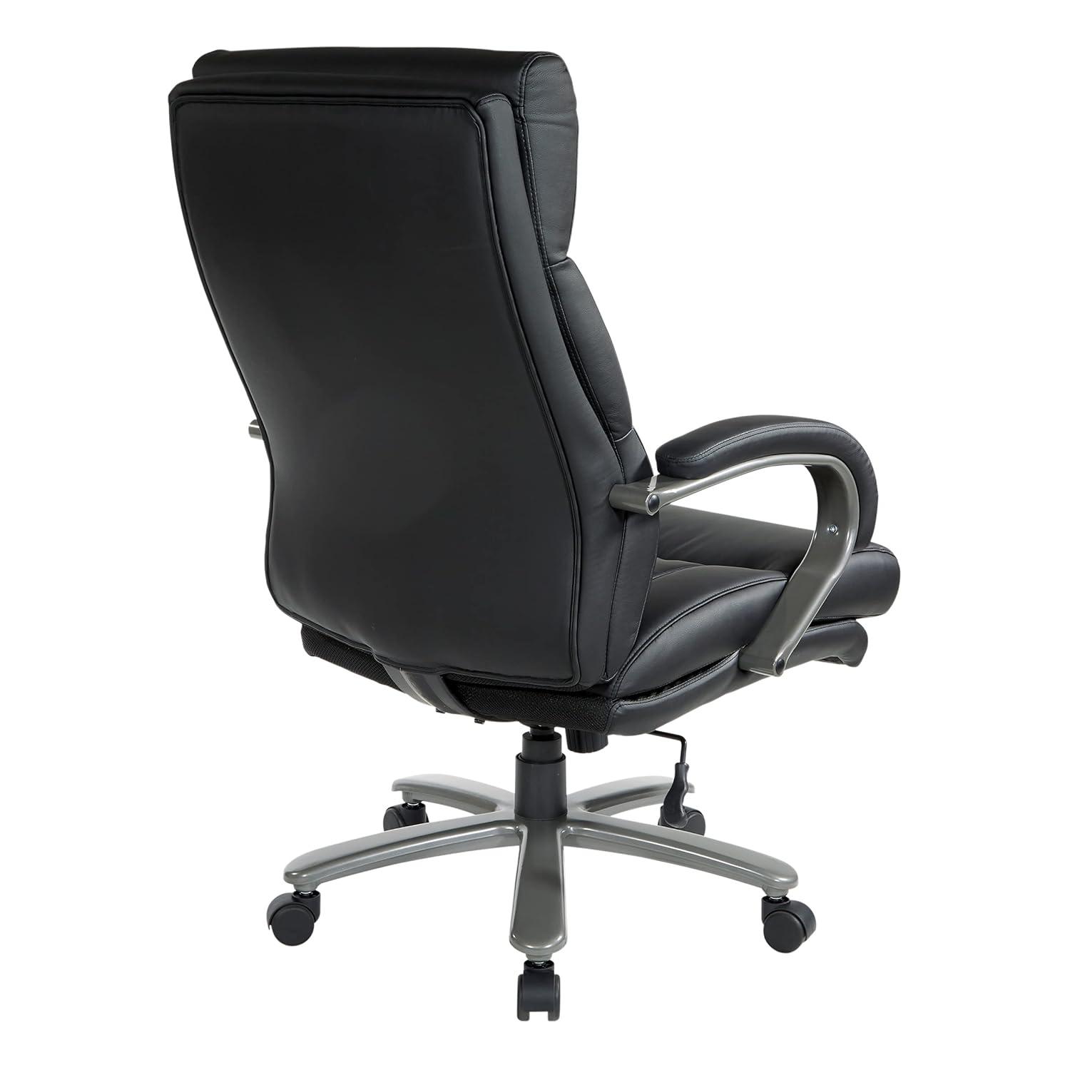 Big and Tall Executive Chair in Black Bonded Leather