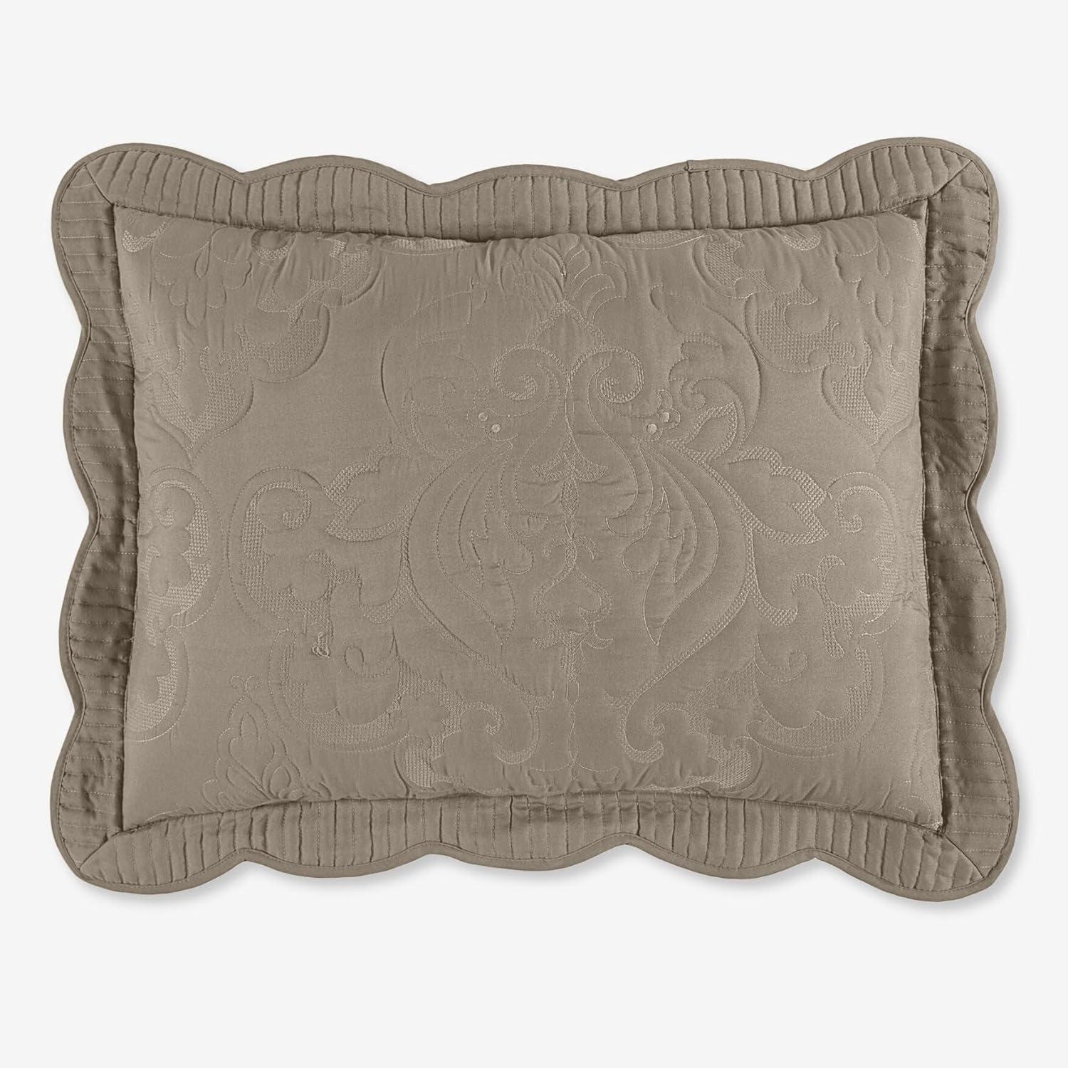 BrylaneHome Amelia Sham - King, Taupe