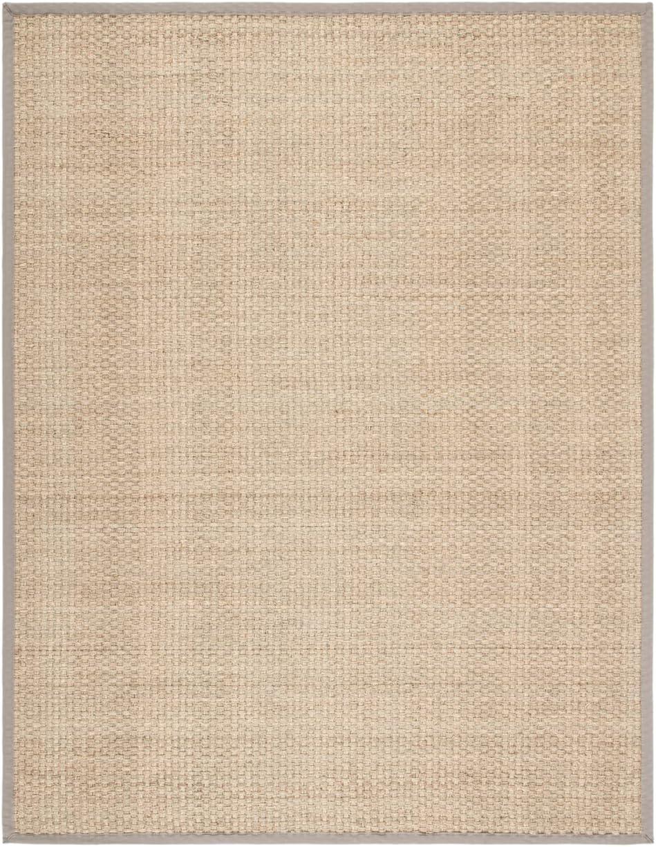 SAFAVIEH Natural Fiber Arbor Border Area Rug, Natural/Grey, 11' x 15'