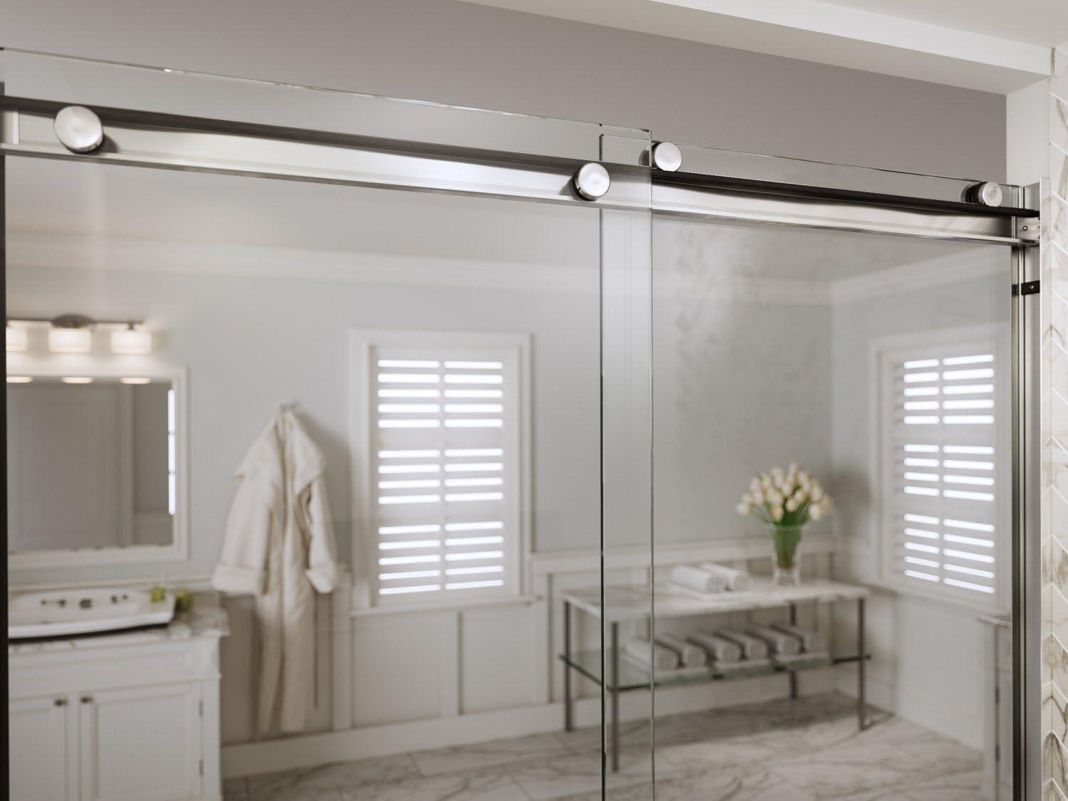 Rotolo 44" W X 76" H Bypass Semi-Frameless Shower Door