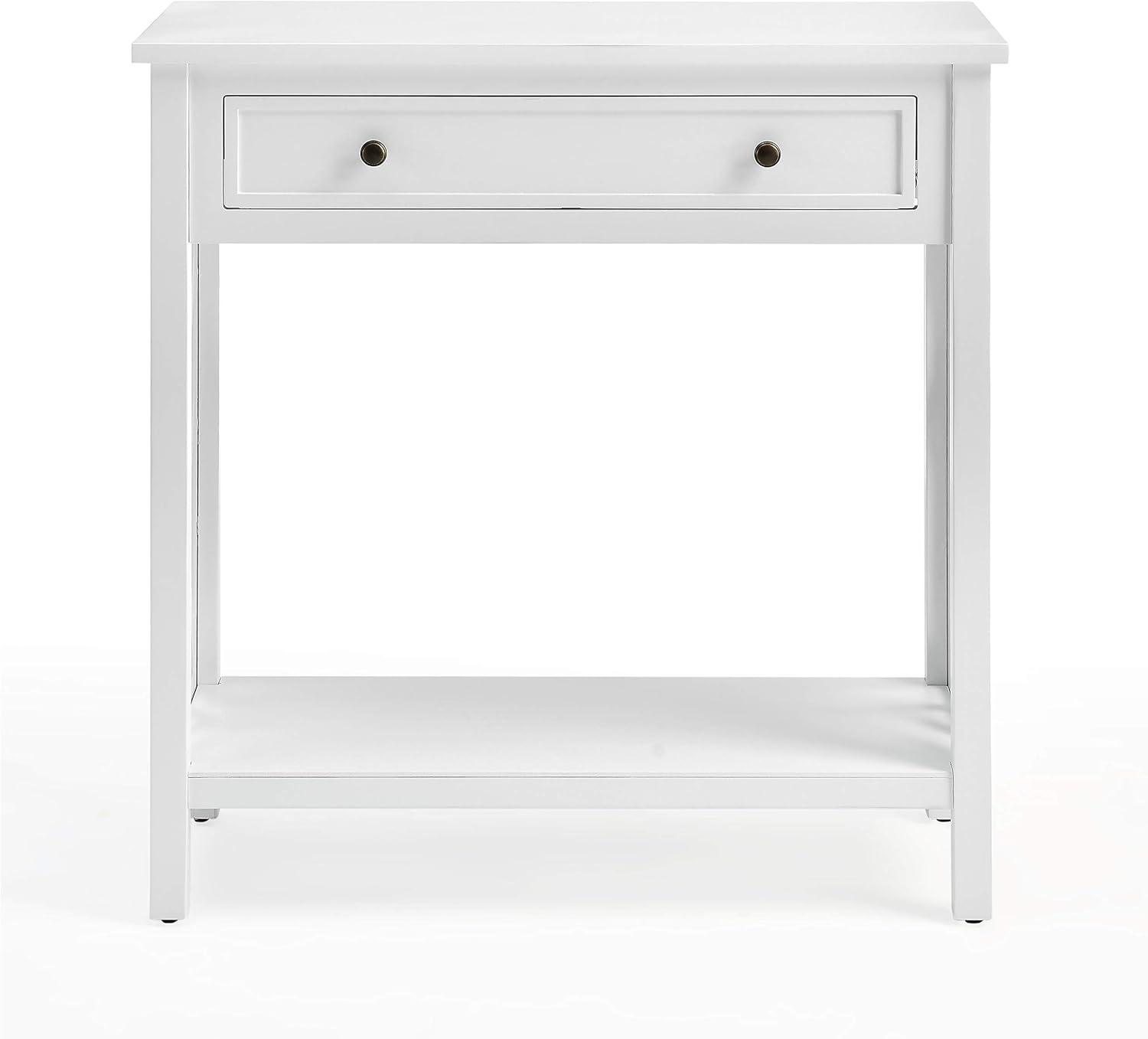 Alaterre Furniture Coventry 32" Pine Wood Console Table with Drawer and Shelf