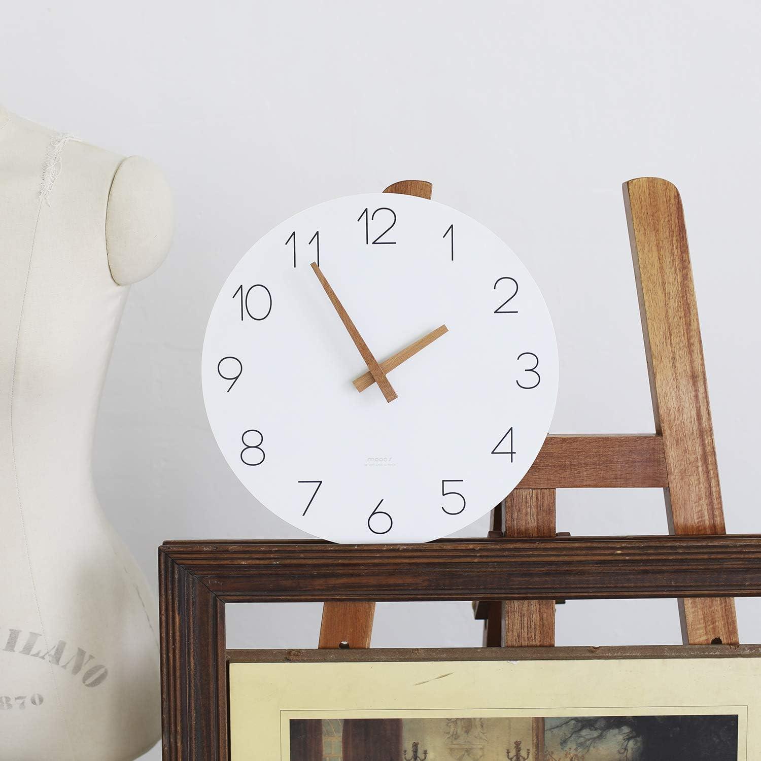 Slim Round Wood Silent Analog Wall Clock