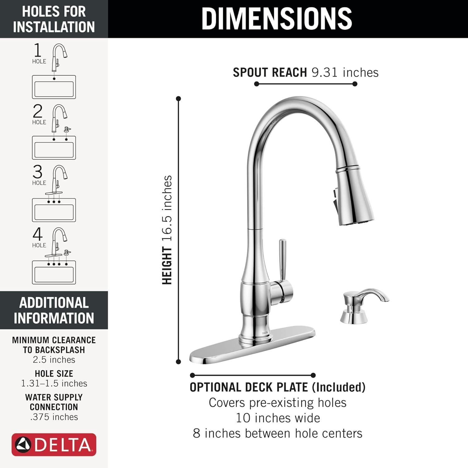 Chrome High-Arc Kitchen Faucet with Pull-Out Spray