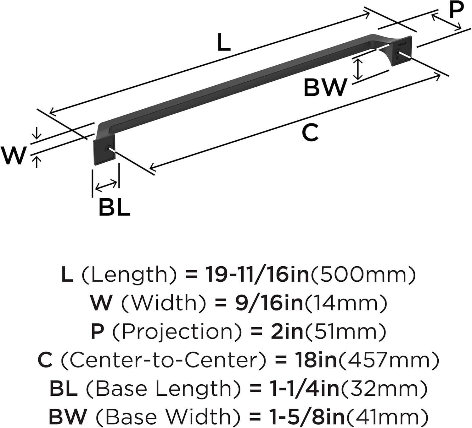 Exceed 18 inch (457mm) Center-to-Center