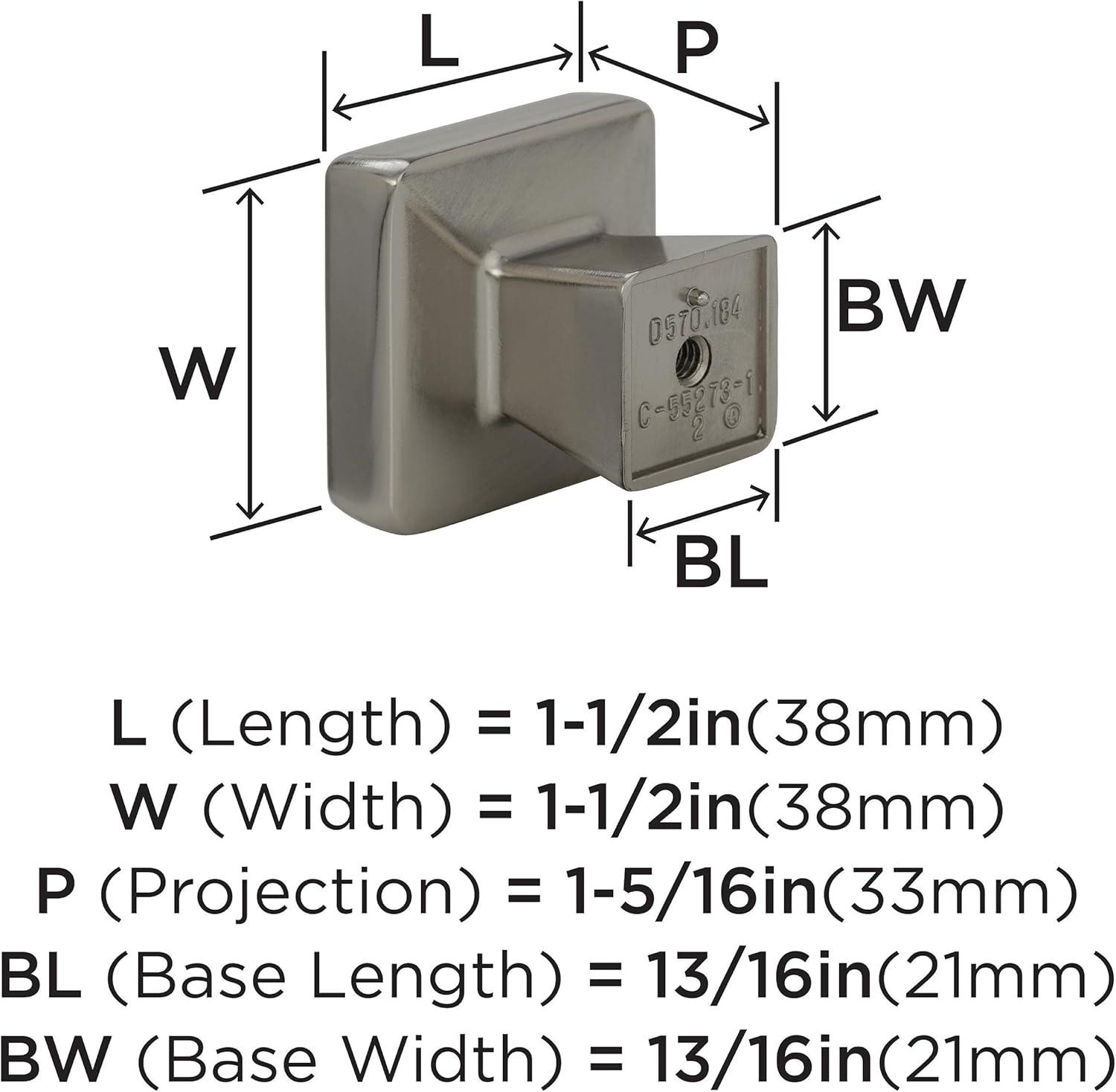 Blackrock 1 1/2" Length Square Knob