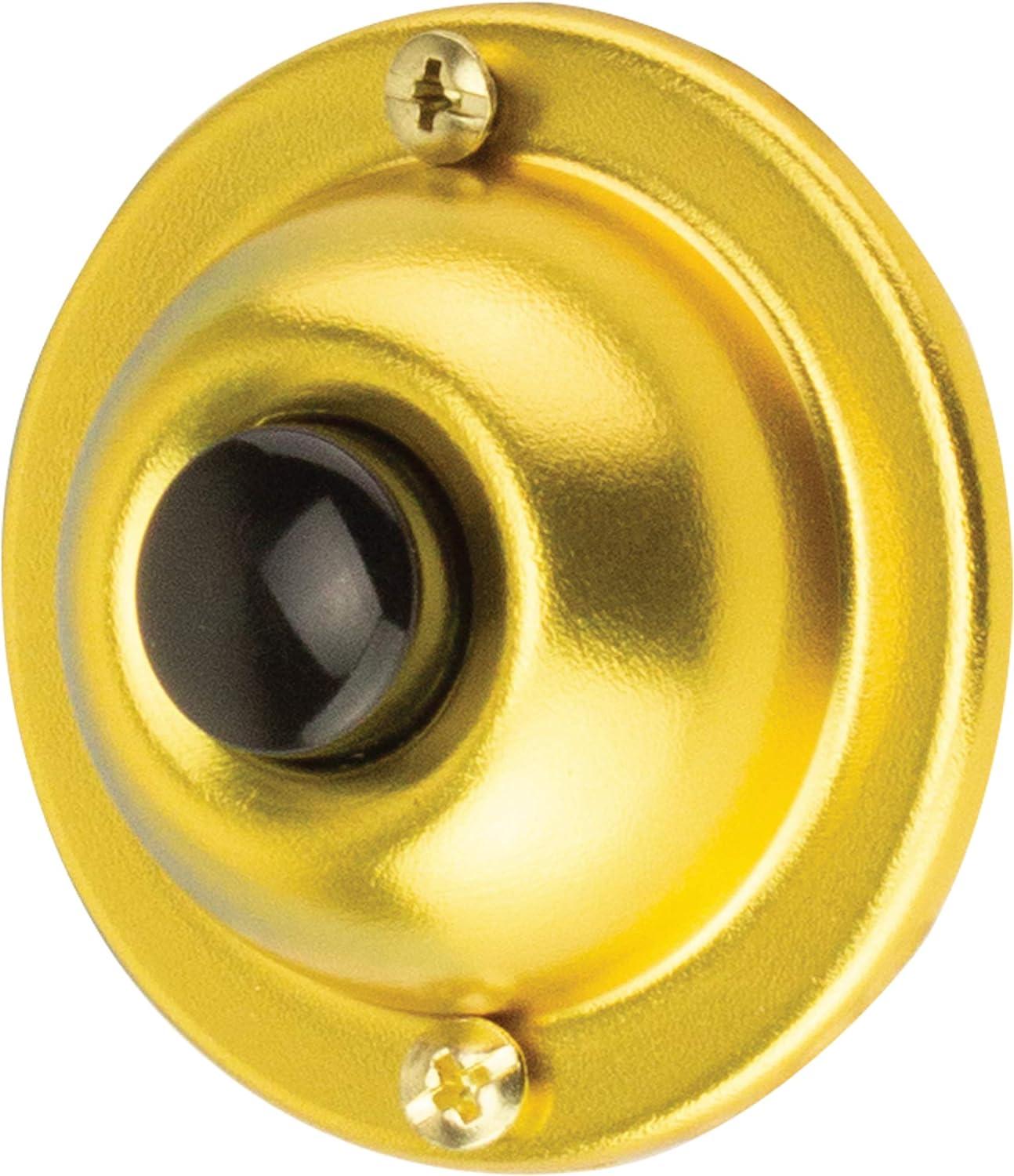 Round Gold and Black Wired Doorbell Button