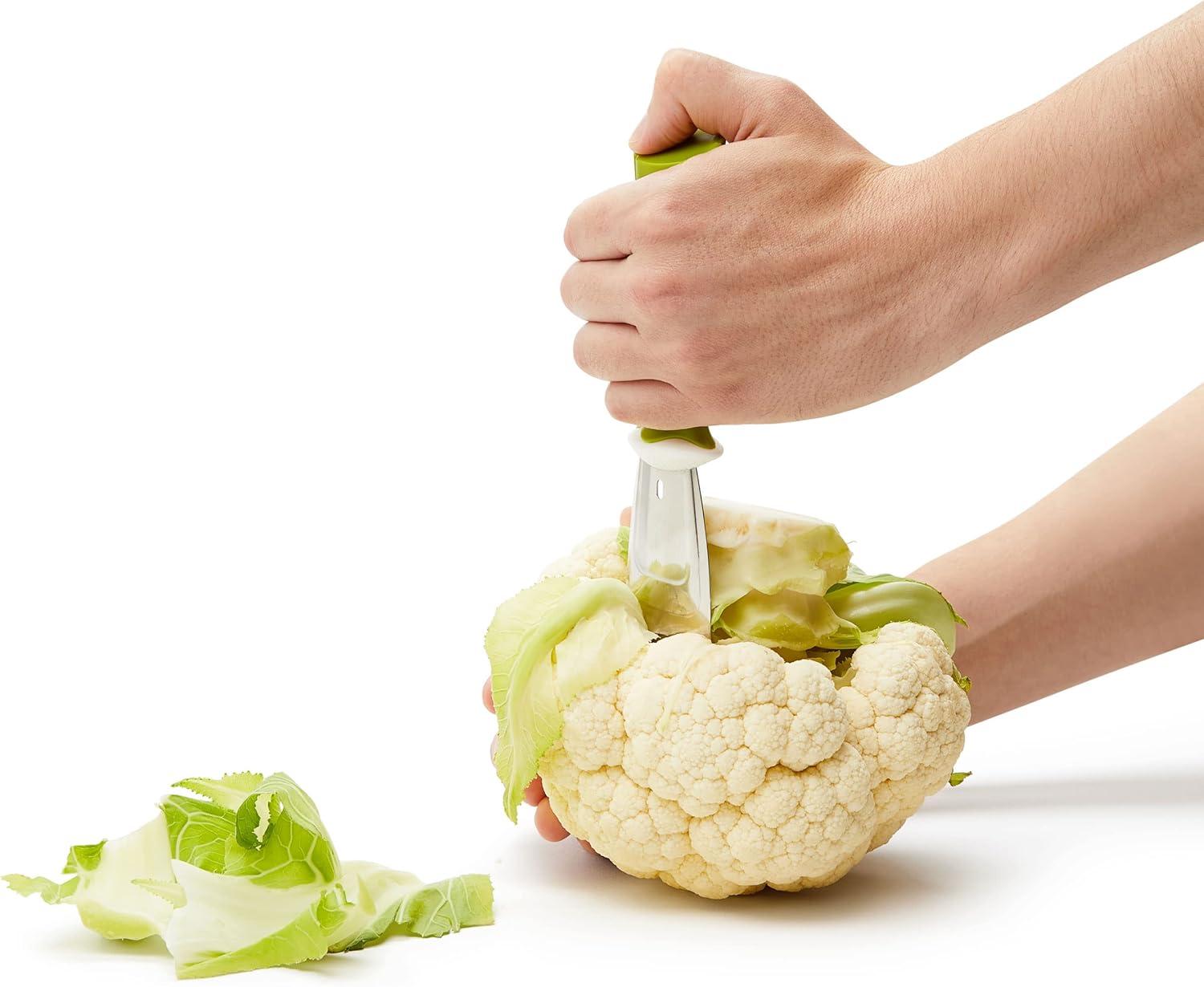 Chef'n Stalk Chop Cauliflower Prep Tool, Green, 7 ½ x 1 ¾-inches -