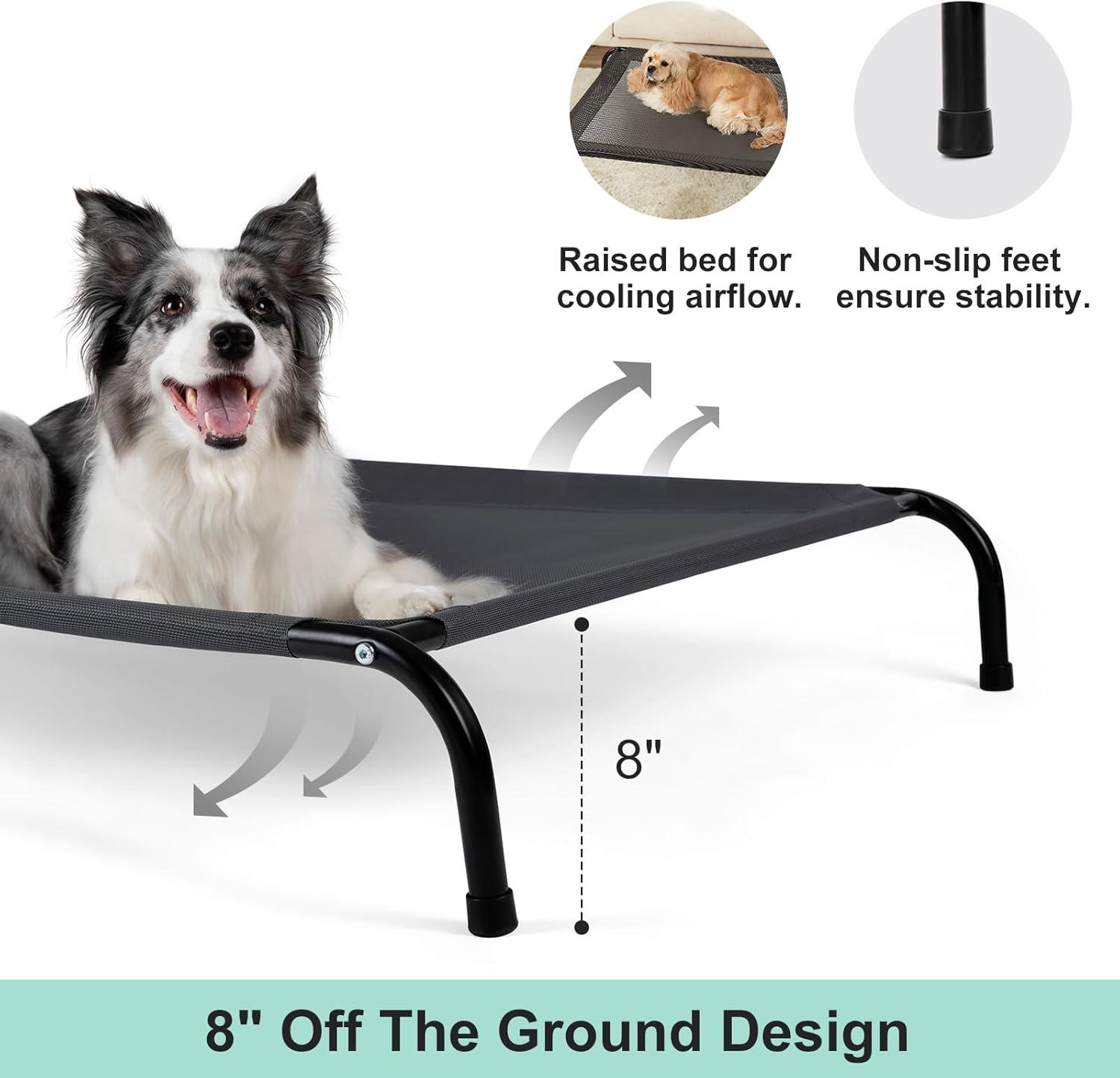 Tucker Murphy Pet™ 49 inches Dog Bed Cot for Large Dogs, Outdoor Raised Dog Bed