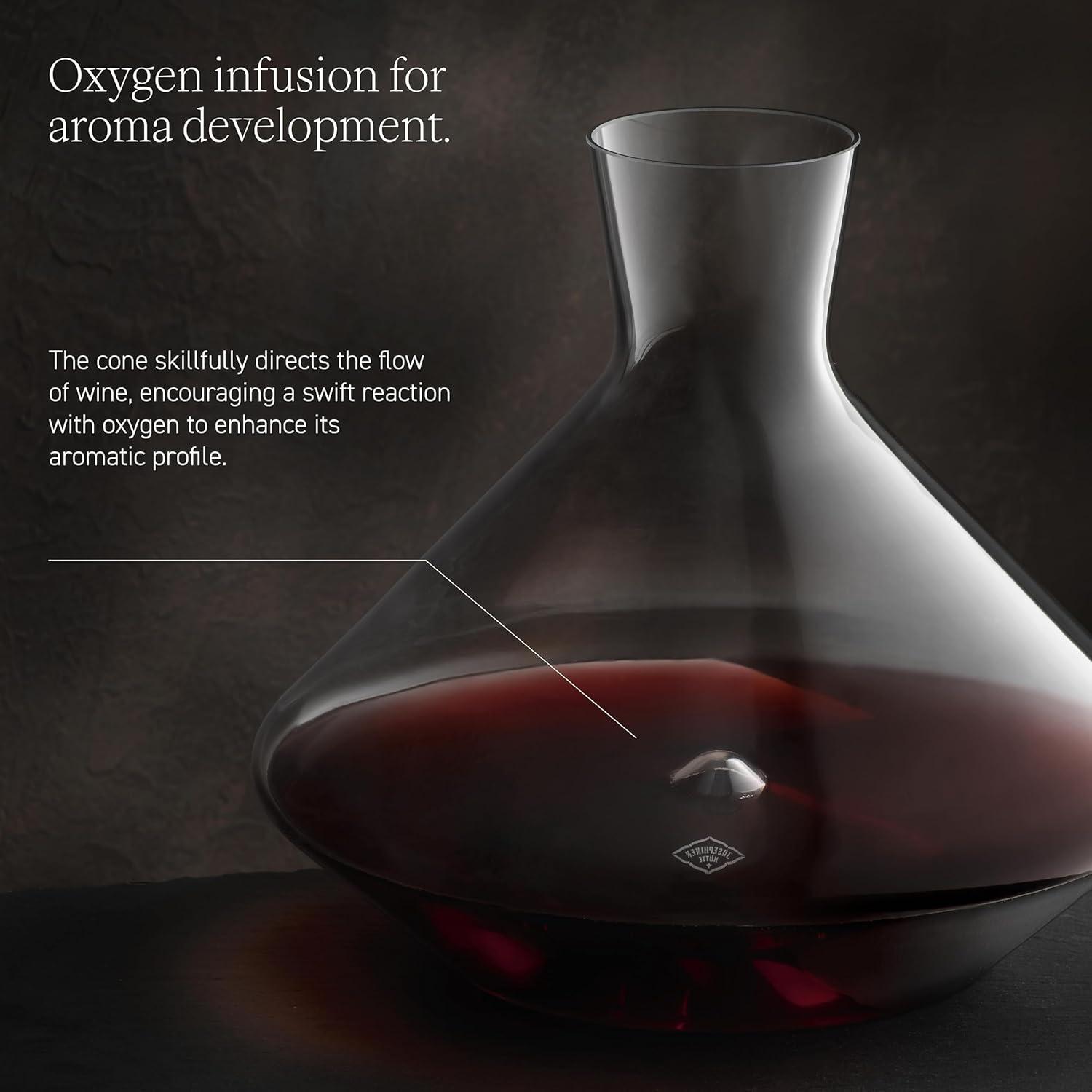 Handblown Clear Glass Magnum Wine Decanter