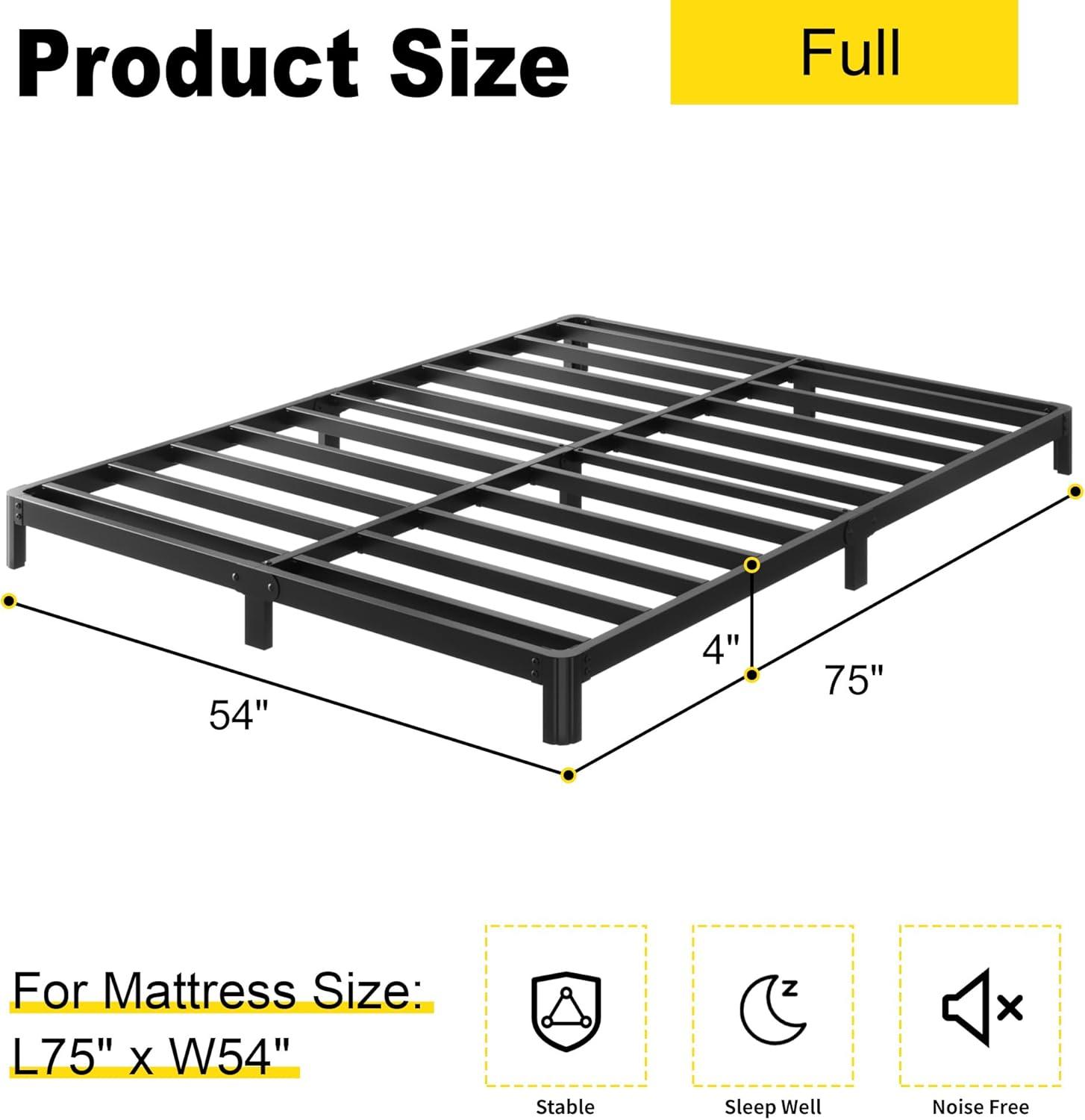 4 Inch Metal Platform Bed Frame