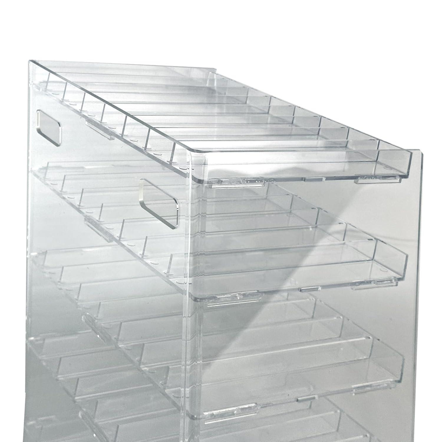 Five-Tier 40 Compartment Display, 8-Comp per Tier. Dimensions: 12"W x 8.5"D x 18.5"H