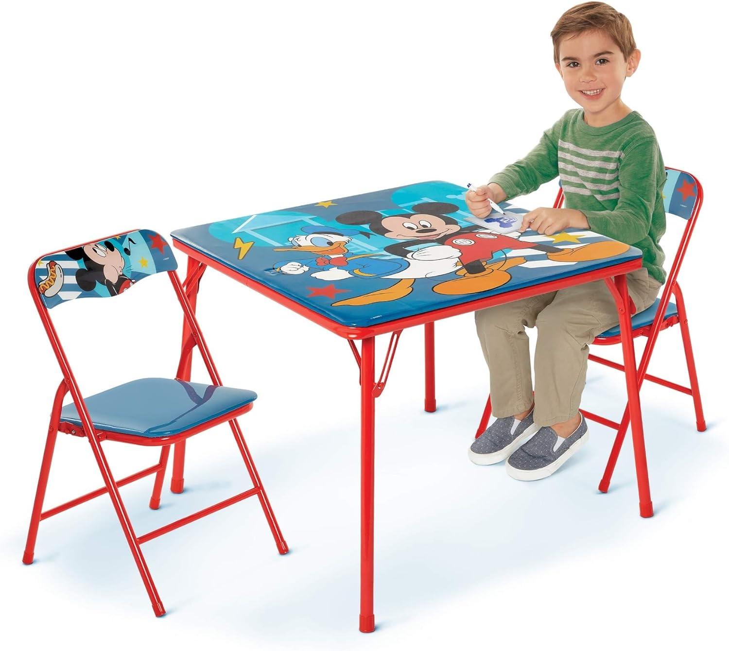 Mickey Mouse Child 3-Piece Table and Chairs Set, Red