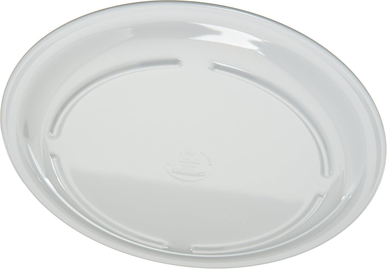 White Round Melamine 10-Inch Chip-Resistant Dinner Plate