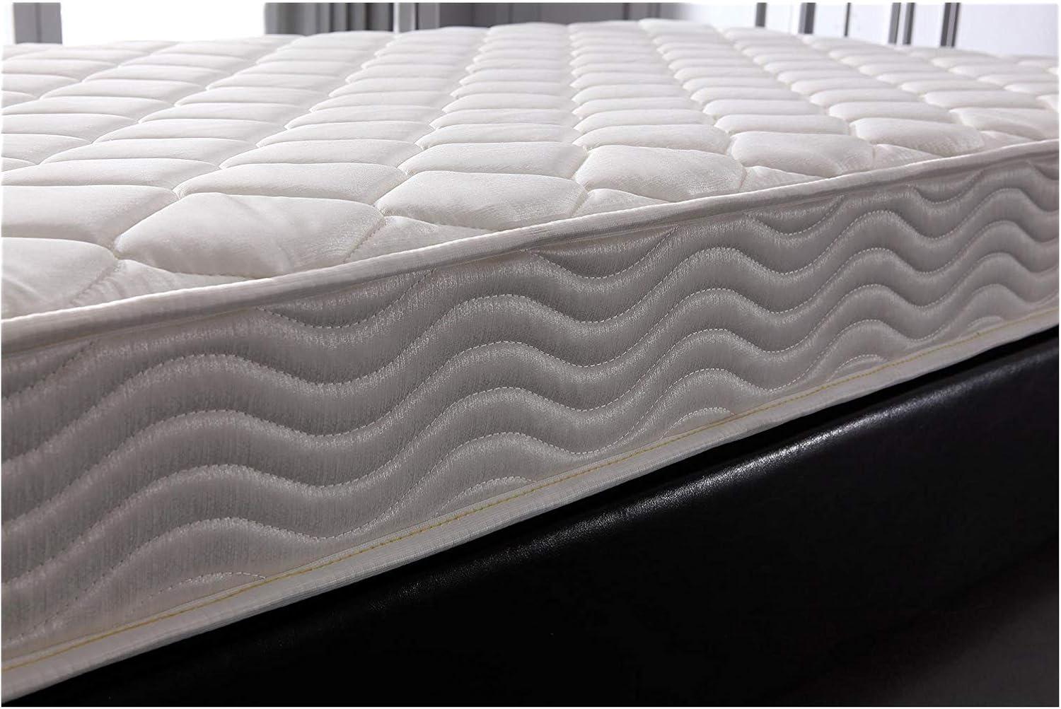 HomeLife 6-Inch Twin Size Mattress Gel Memory Foam – Firm - Tight Top, Pocketed Coils - Breathable Polyester Cover - Innerspring Support - White - Comfortable & Durable - Twin Mattress