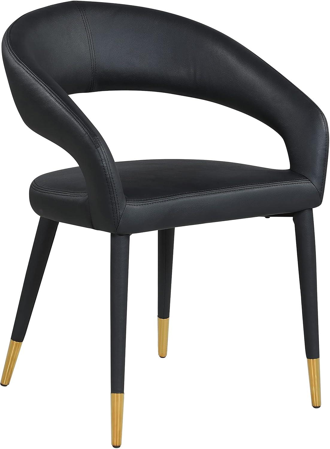 Meridian Furniture,Destiny Black Vegan Leather Dining Chair