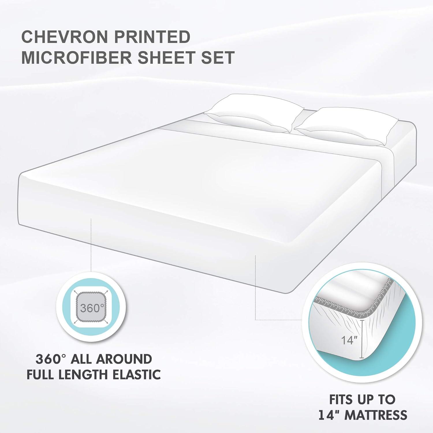 510 Design Chevron Chevron Microfiber Sheet Set
