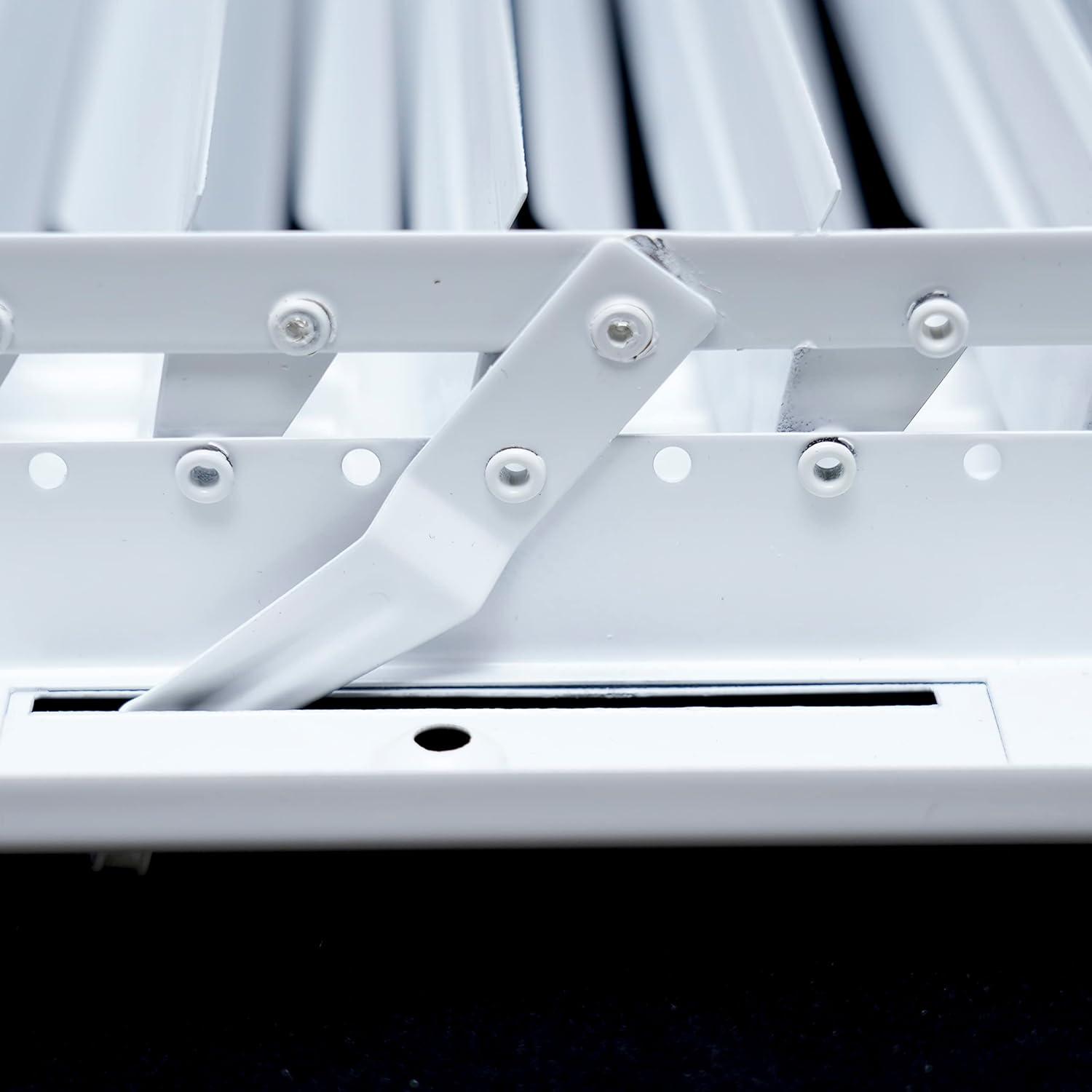 Fits 10x4 Duct Opening 2 WAY Steel Air Supply Diffuser by Handua | Register Vent Cover Grill for Sidewall and Ceiling | White | Outer Dimensions: 11.75" X 5.75"