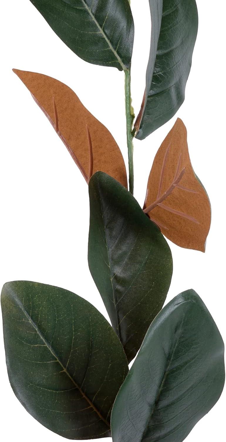 6ft Green and Brown Artificial Magnolia Leaf Garland