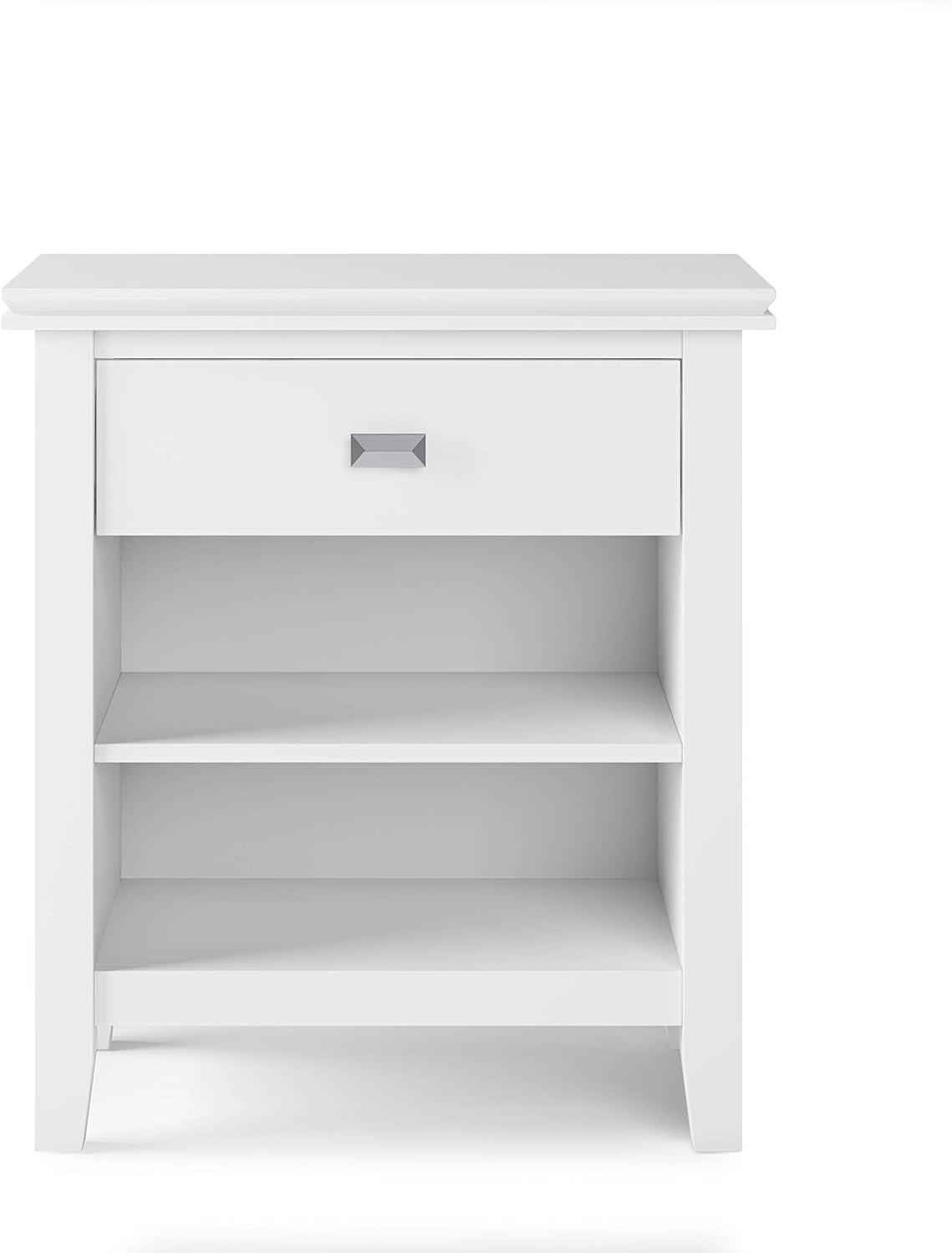Simpli Home Artisan 24"W Solid Wood Nightstand with Drawer and Shelves
