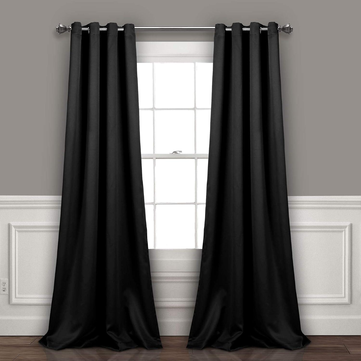 Insulated Polyester Blackout Curtain Pair